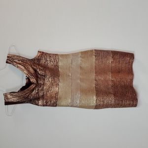 Bronze and copper bandage dress size 6